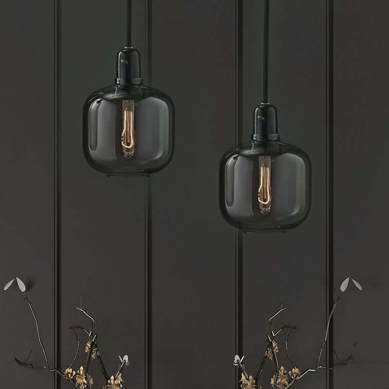 Valentina Designer Cylinder Pendant Light, Marble & Glass - Neutralighting