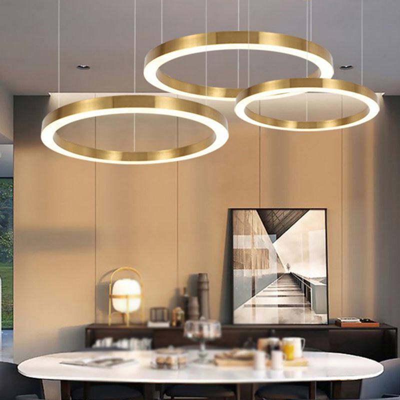 Arisha Modern Ring Metal Pendant Light, Gold - Neutralighting