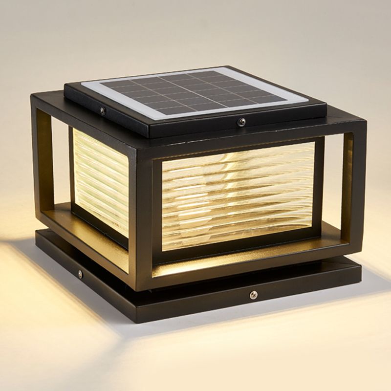 Ray Contemporary LED Rectangular Metal Outdoor Lamps, Black - Neutralighting