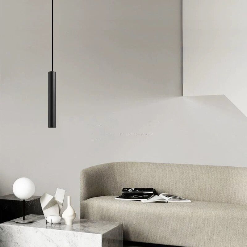 Arisha Minimalist Cylinder Black Pendant Light - Neutralighting