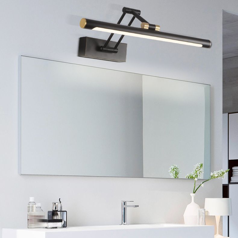 Arisha Modern Adjustable Mirror Front Vanity Metal LED Wall Lamp, Black/White - Neutralighting