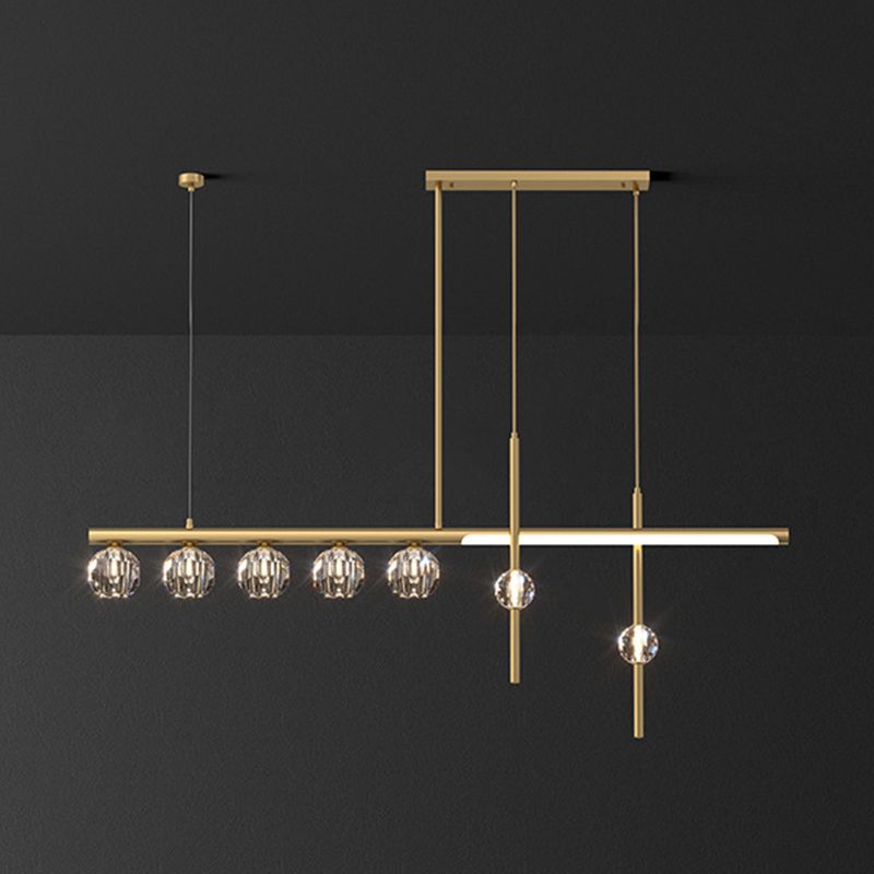 Kristy Metal & Crystal Pendant Light, Gold - Neutralighting