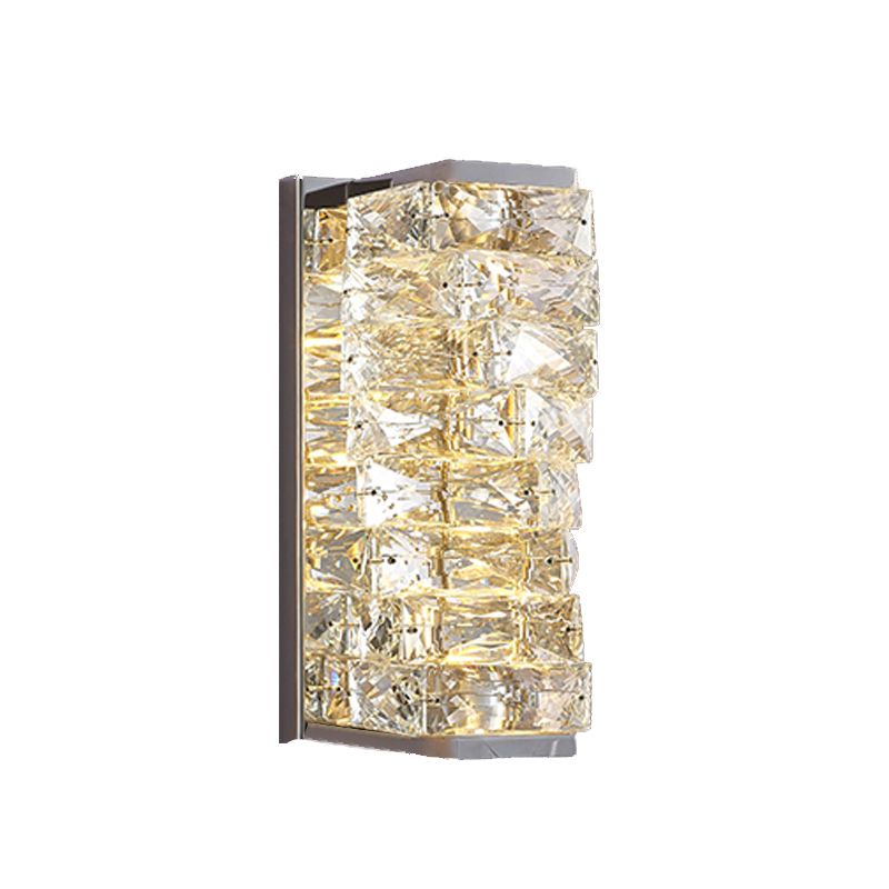Kristy Modern Rectangular Vanity Metal Crystal LED Wall Lamp - Neutralighting