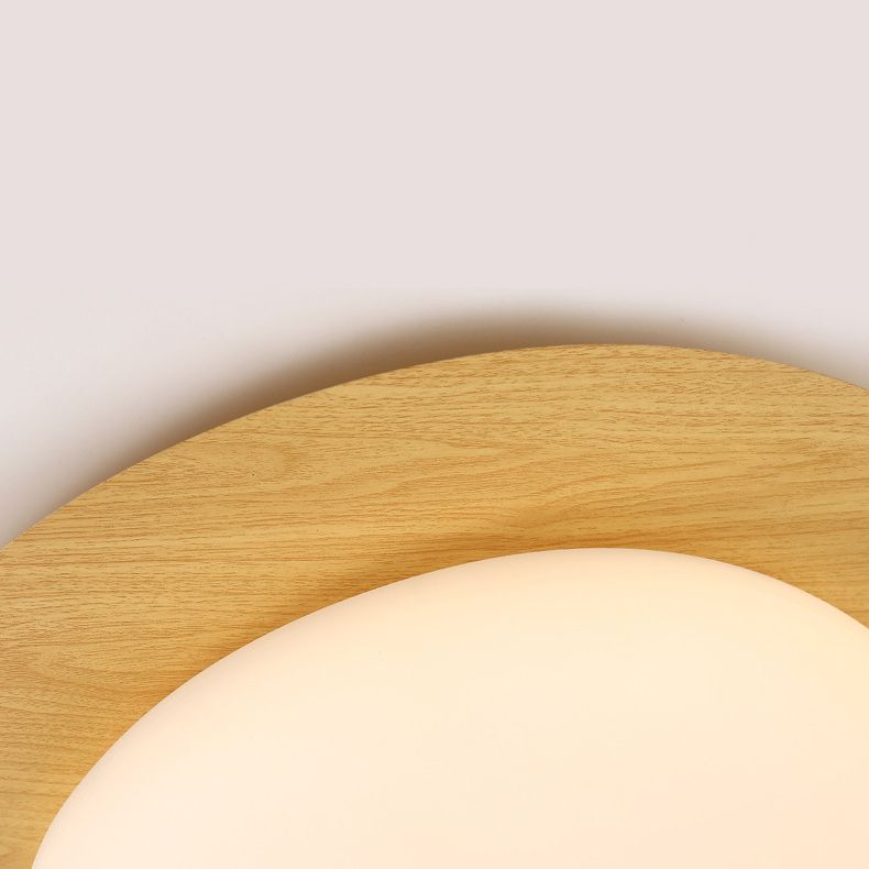 Arisha Flush Mount Ceiling Light Modern, Metal, Walnut/Natural - Neutralighting