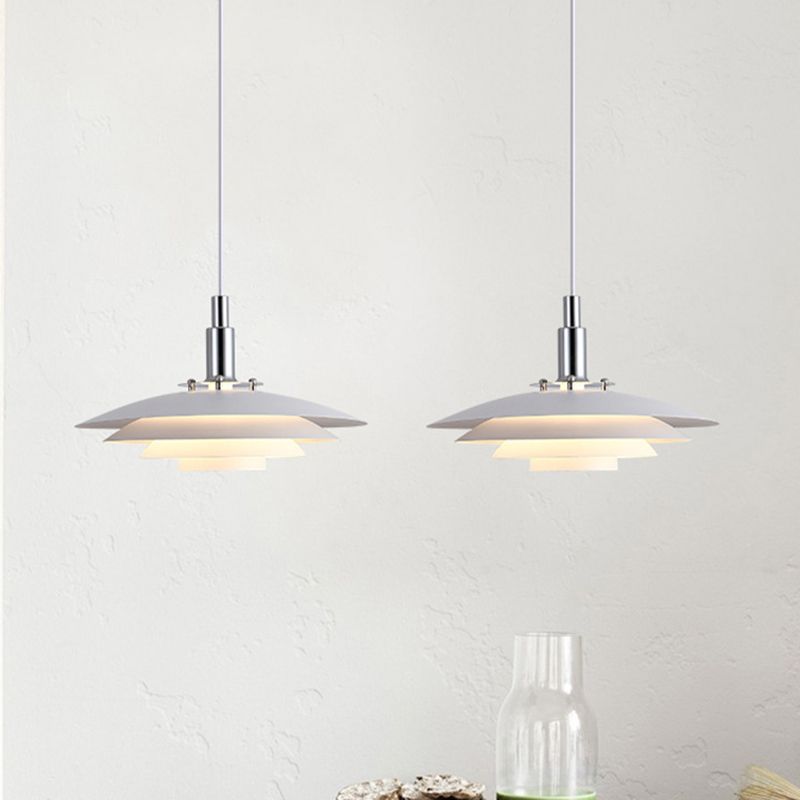 Nylo Contemporary Minimalist Frisbee Shaped Metal Pendant Light - Neutralighting