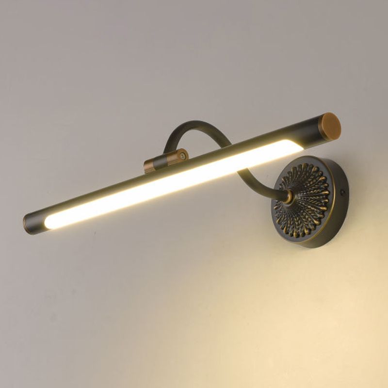 Tiffany Black Adjustable Reading Spotlight Wall Lamp, Metal/Wood - Neutralighting