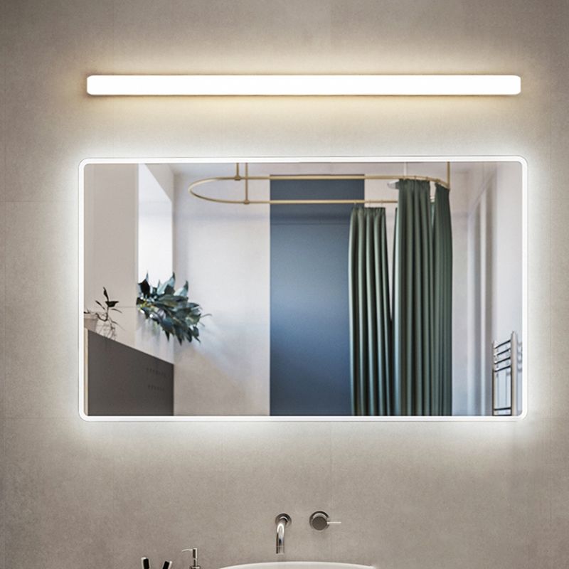 Arisha Simple White Bar Mirror Front Vanity Wall Lamp, Acrylic - Neutralighting