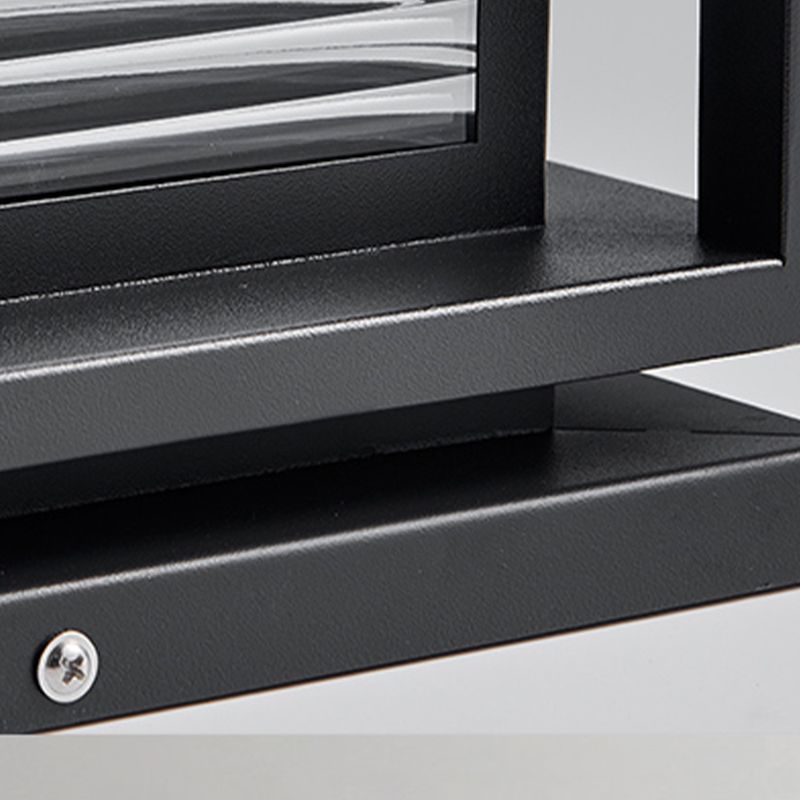 Ray Contemporary LED Rectangular Metal Outdoor Lamps, Black - Neutralighting