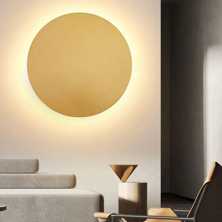 Arisha Minimalist Round Wall Mounted Lamp, Metal, Bedside/Living Room - Neutralighting