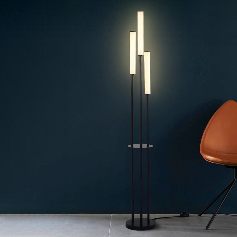 Eryn Modern 3 head Black Metal Arcylic Floor Lamp - Neutralighting