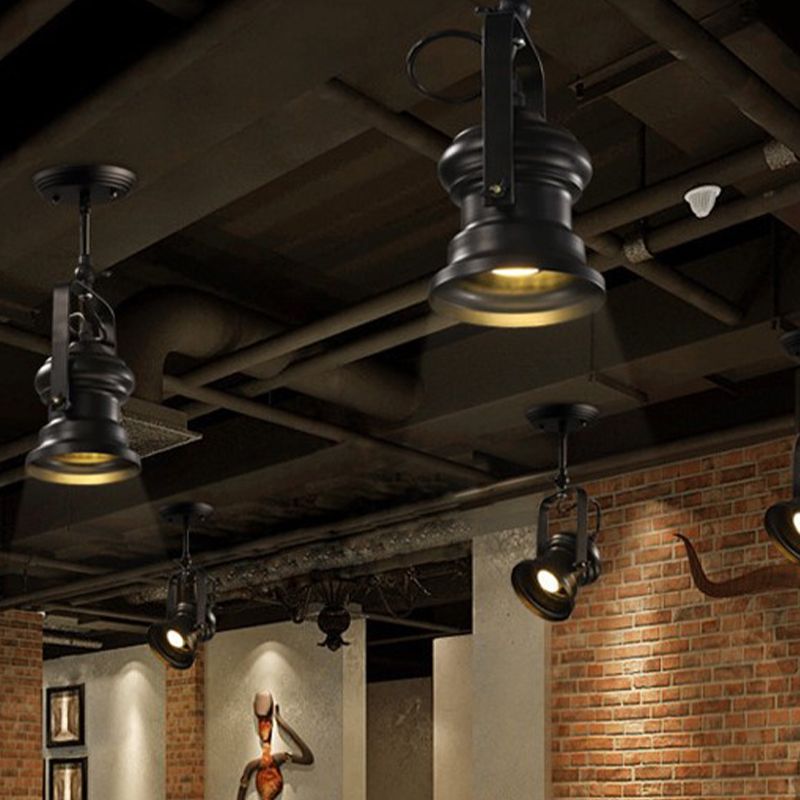 Alessio Industrial Style Rotatable Semi-Flush Mount Ceiling Light - Neutralighting