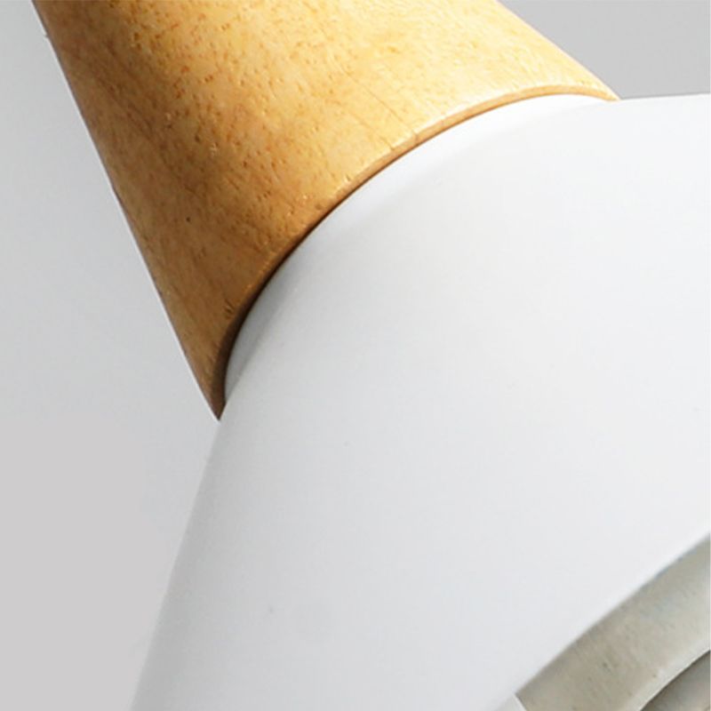 Valentina Minimalist Cap-shaped Metal Pendant Light, Natural Wood - Neutralighting