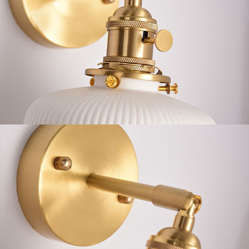 Arisha Vintage Column Ceramic Vanity Light, White, Bedroom - Neutralighting