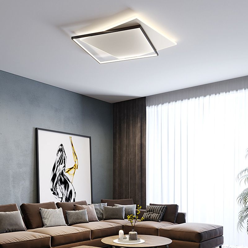 Arisha Modern Duo-Square Flush Mount Ceiling Light - Neutralighting