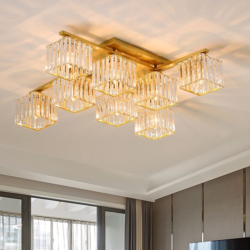 Kristy Modern Flush Mount Ceiling Light, Black/Gold - Neutralighting