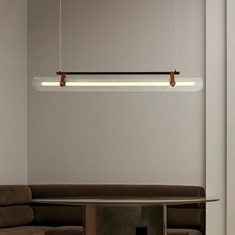 Arisha Pendant Light Linear Modern, Acrylic/Metal, Black/Gold, Study - Neutralighting