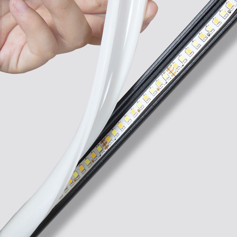 Edge Minimalistic Linear Floor Lamp, Metal, Black/White - Neutralighting