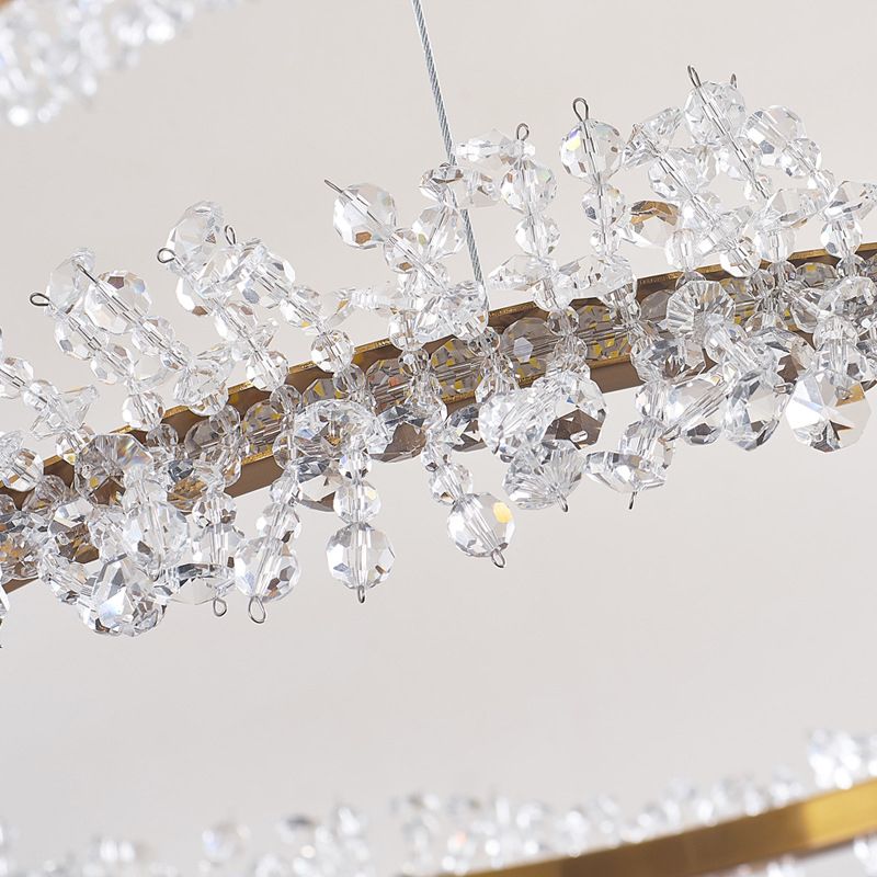 Kristy Luxury Circular Crystal Tassel Pendant Light - Neutralighting