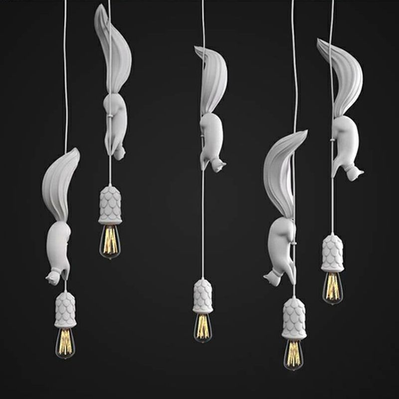 Aria Pendant Light Squirrel/Pinecone Modern, Resin, Restaurant - Neutralighting
