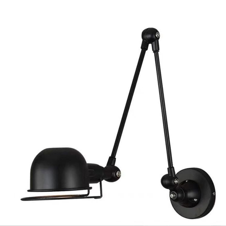Epoch Wall Lamp Dome Modern, Metal Arm Adjustable, Black/White, Bedroom - Neutralighting