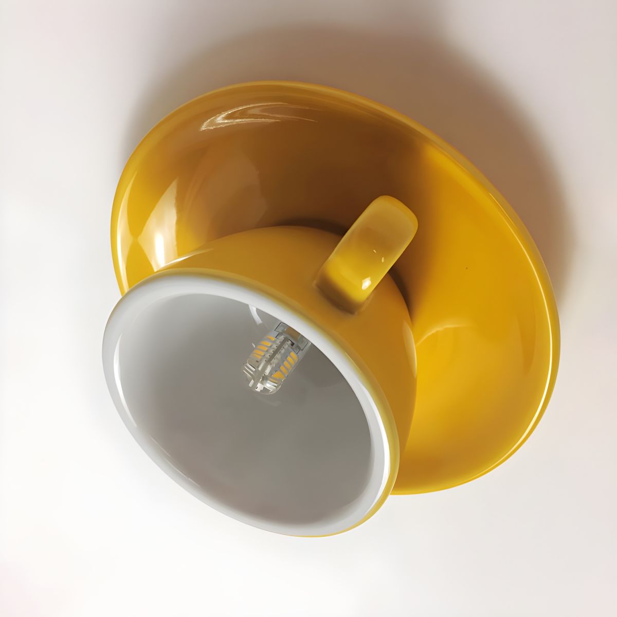 Aria Modern Coffee Cups Ceramic Flush Ceiling Lighting - Neutralighting