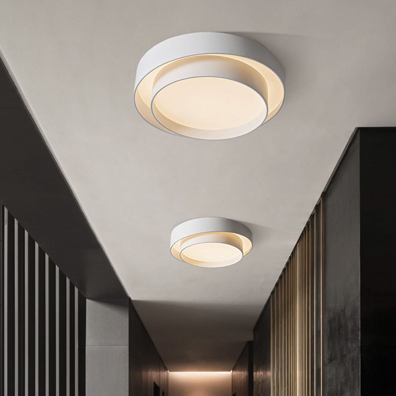 Arux Nordic Art Deco Circular Flush Mount Ceiling Light - Neutralighting
