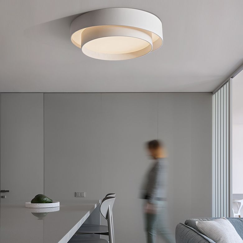 Arux Nordic Art Deco Circular Flush Mount Ceiling Light - Neutralighting