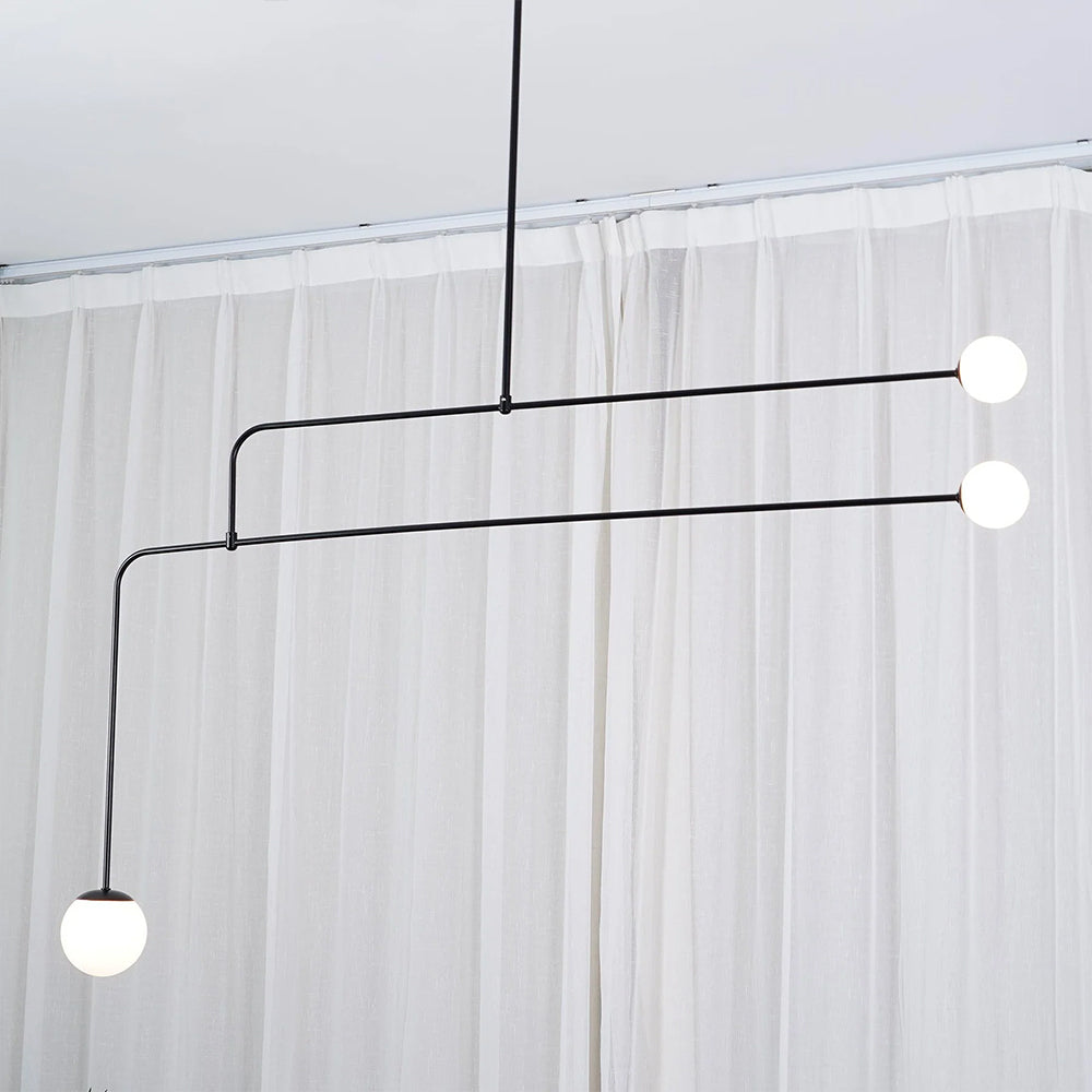 Arisha Minimalist Linear Mobile Pendant Light, Black - Neutralighting