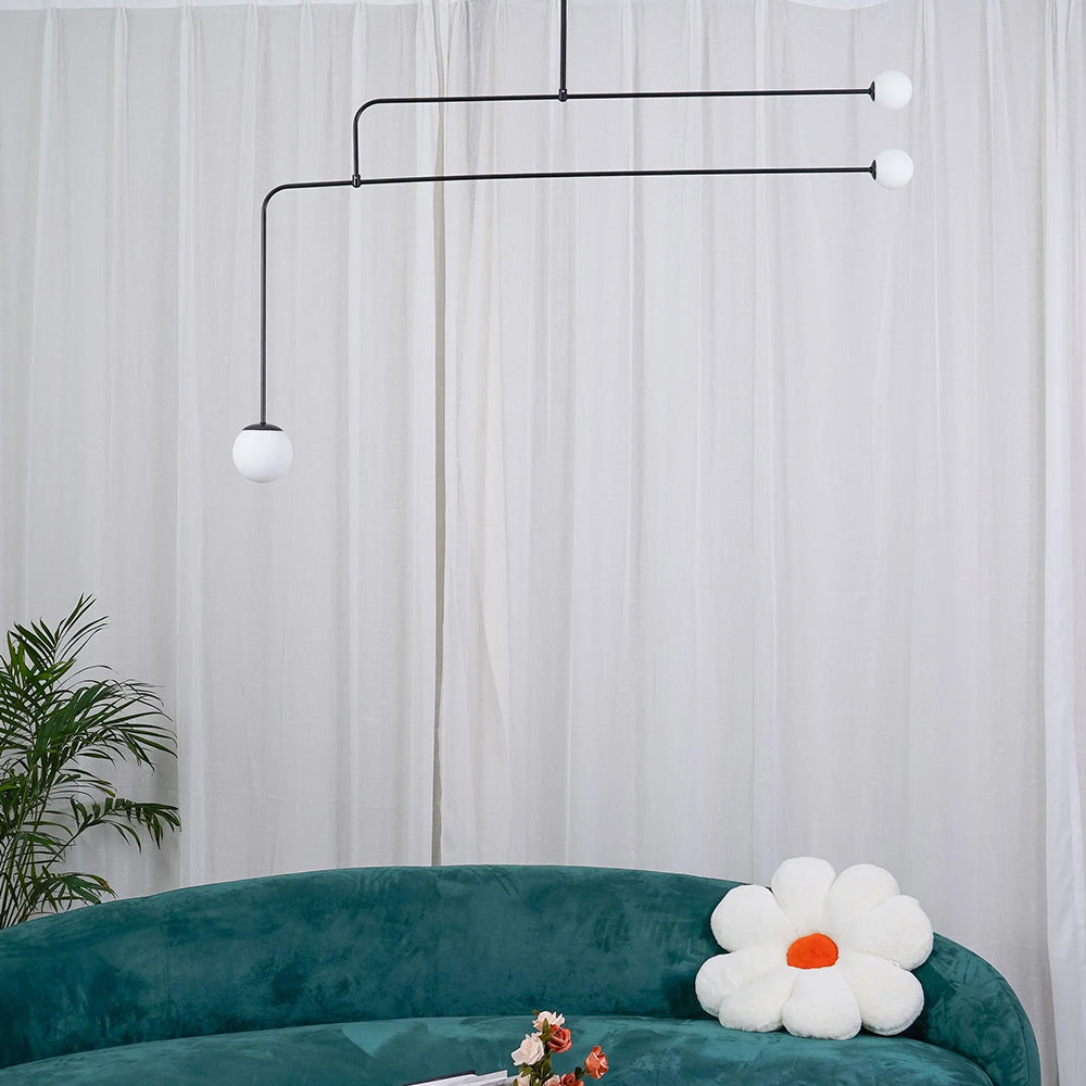 Arisha Minimalist Linear Mobile Pendant Light, Black - Neutralighting