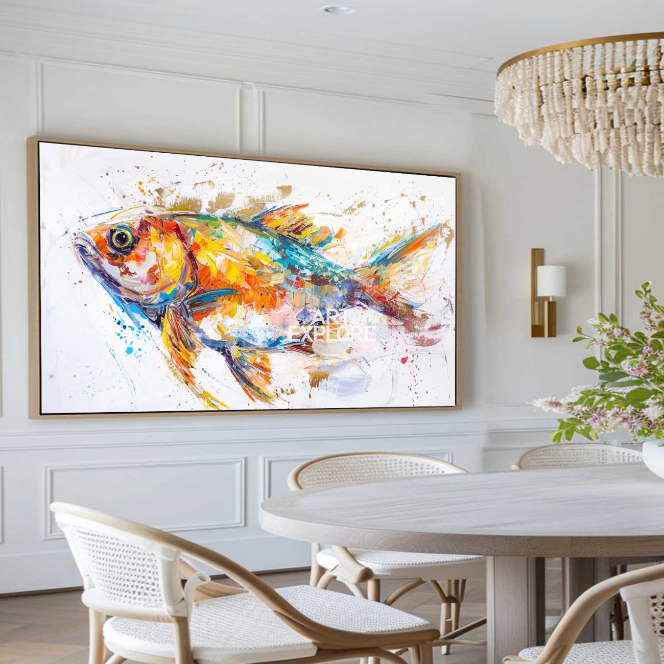 Vibrant Colorful Goldfish Canvas Wall Art