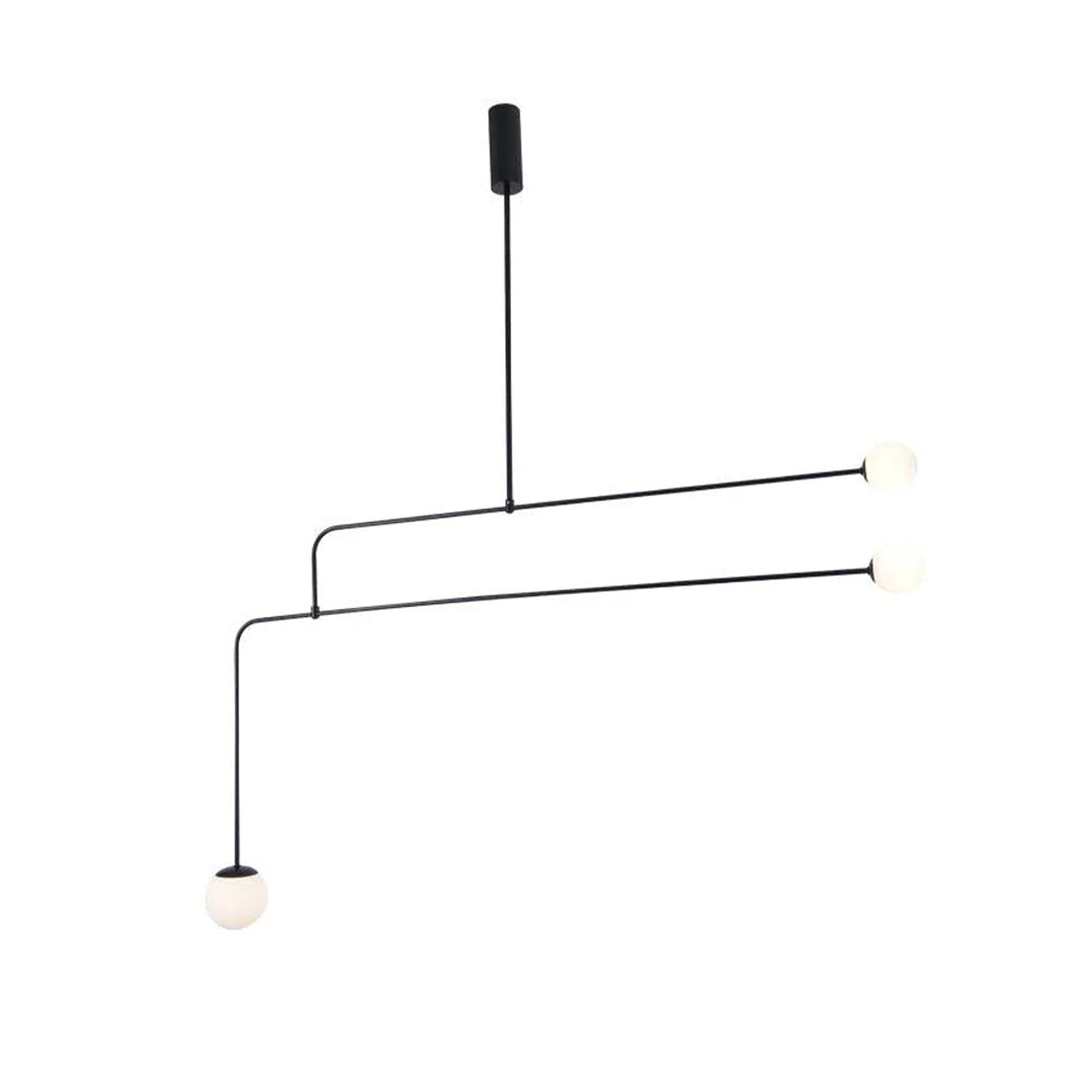 Arisha Minimalist Linear Mobile Pendant Light, Black - Neutralighting