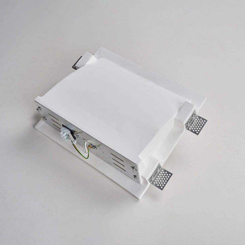 Aria Modern Recessed Metal/Plaster LED Wall Lamp, White - Neutralighting