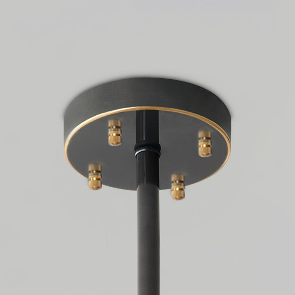 Kristy Modern Annular Metal And Glass Pendant Light, Black/Gold - Neutralighting