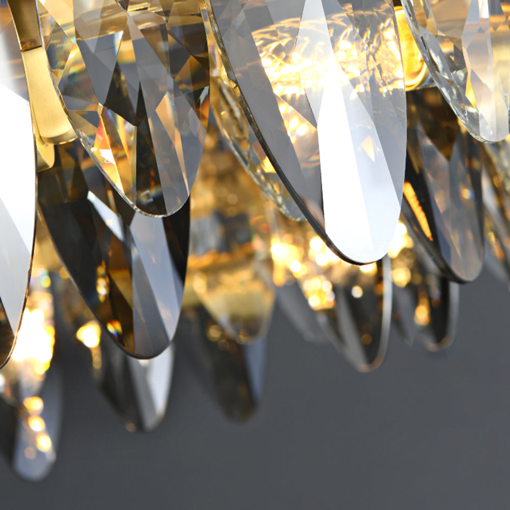 Kristy Modern Annular Metal Crystal Pendant Light,Gold - Neutralighting