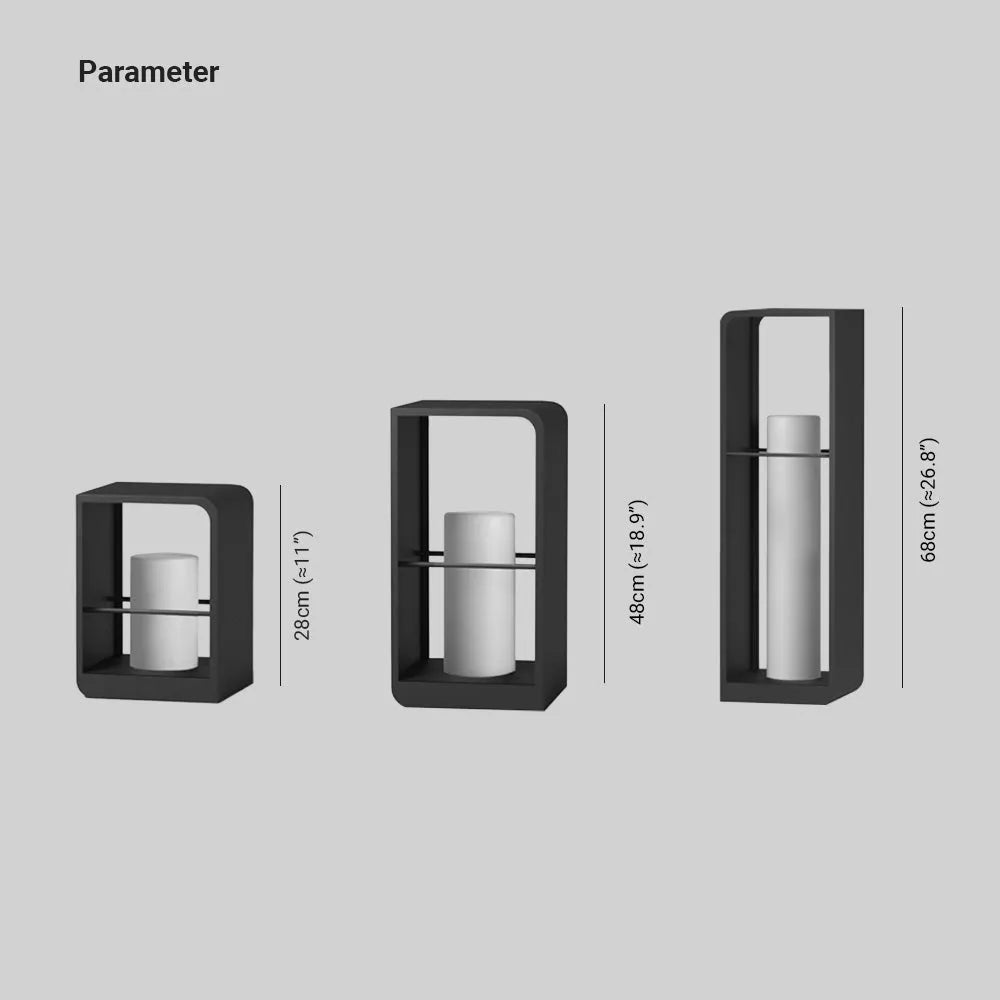 Ray Minimalist Rectangular Solar Power Outdoor Path Lighting, Black - Neutralighting