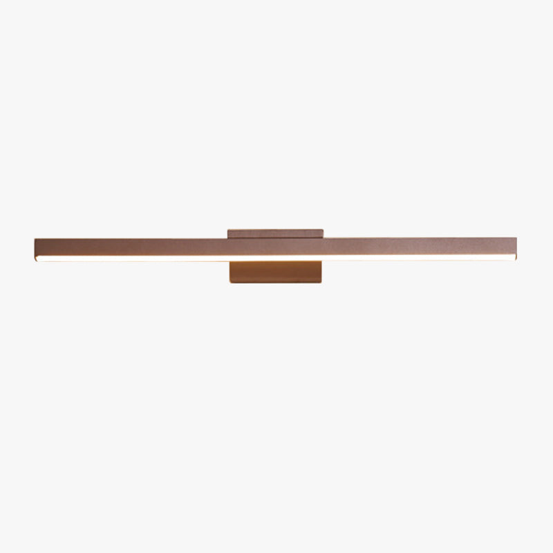 Arisha Modern Linear Metal Wall Lamp Mirror Front, Coffee - Neutralighting