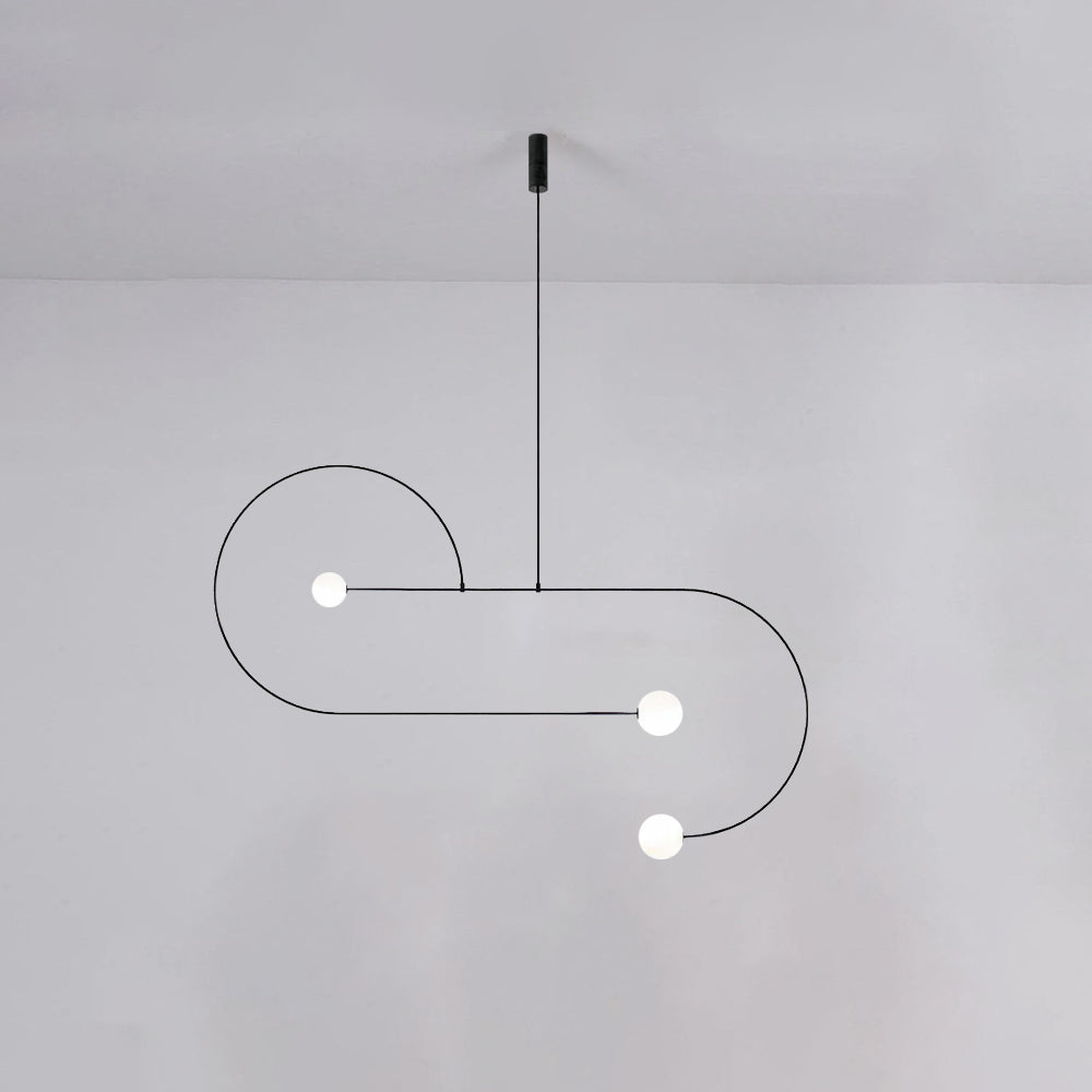 Arisha Minimalist Linear Mobile Pendant Light, Black - Neutralighting