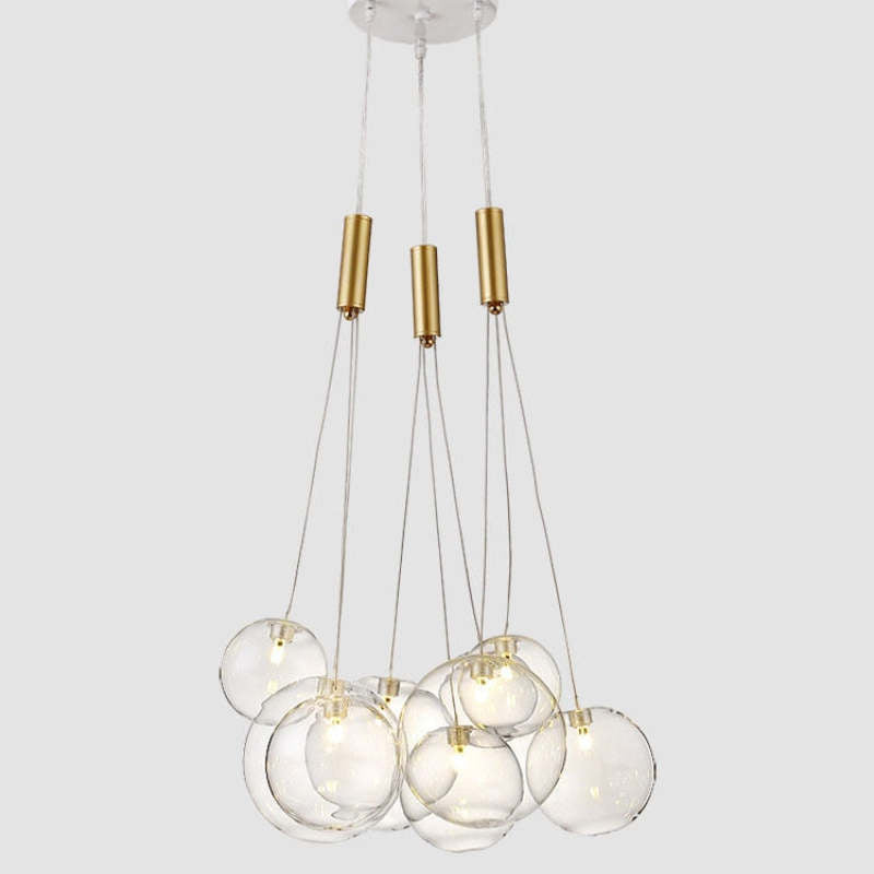Valentina Glass Globe Bubble Pendant Light LED Stary - Neutralighting