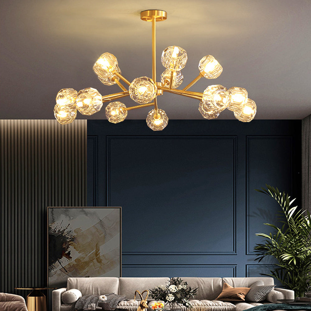 Valentina Modern Blown Metal Pendant Light, Gold - Neutralighting