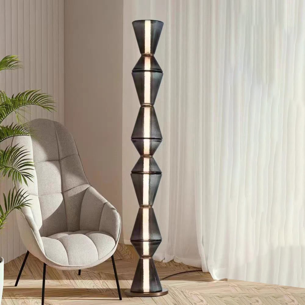 Evette Nordic Modern Black LED Pendant & Floor&Table Lamp, Glass - Neutralighting