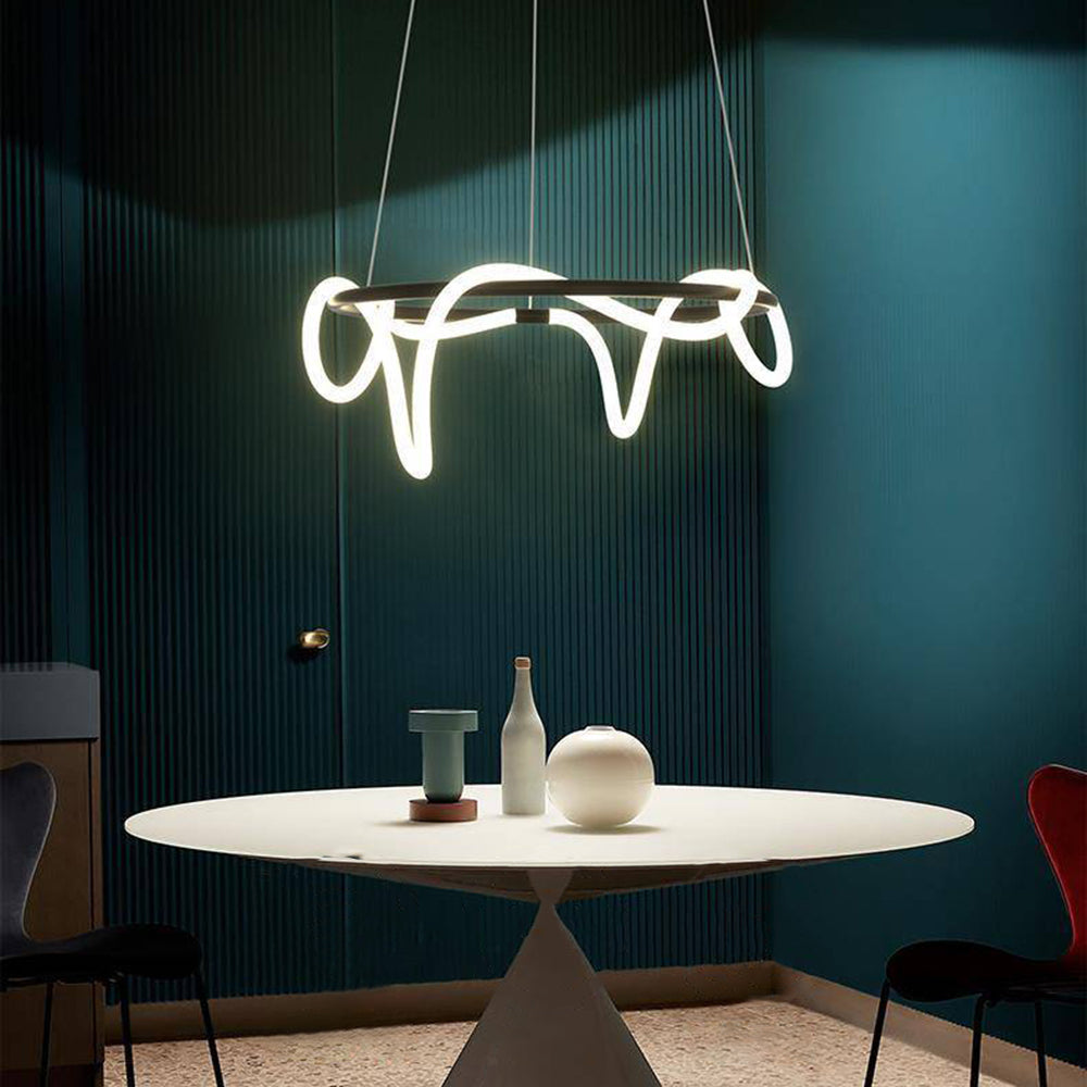 Arisha Curved & Linear Semi Flush Mount Ceiling Light, Gold - Neutralighting