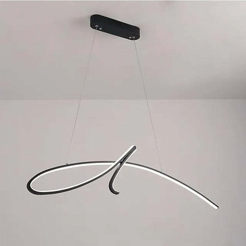 Arisha Pendant Light Irregular-curved Modern, Metal, Black/Gold, Restaurant - Neutralighting