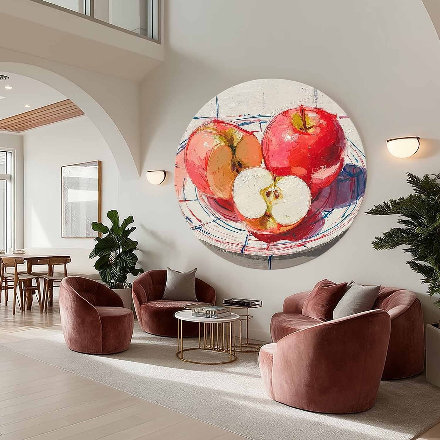 Red Apple Still Life Oil Canvas Art