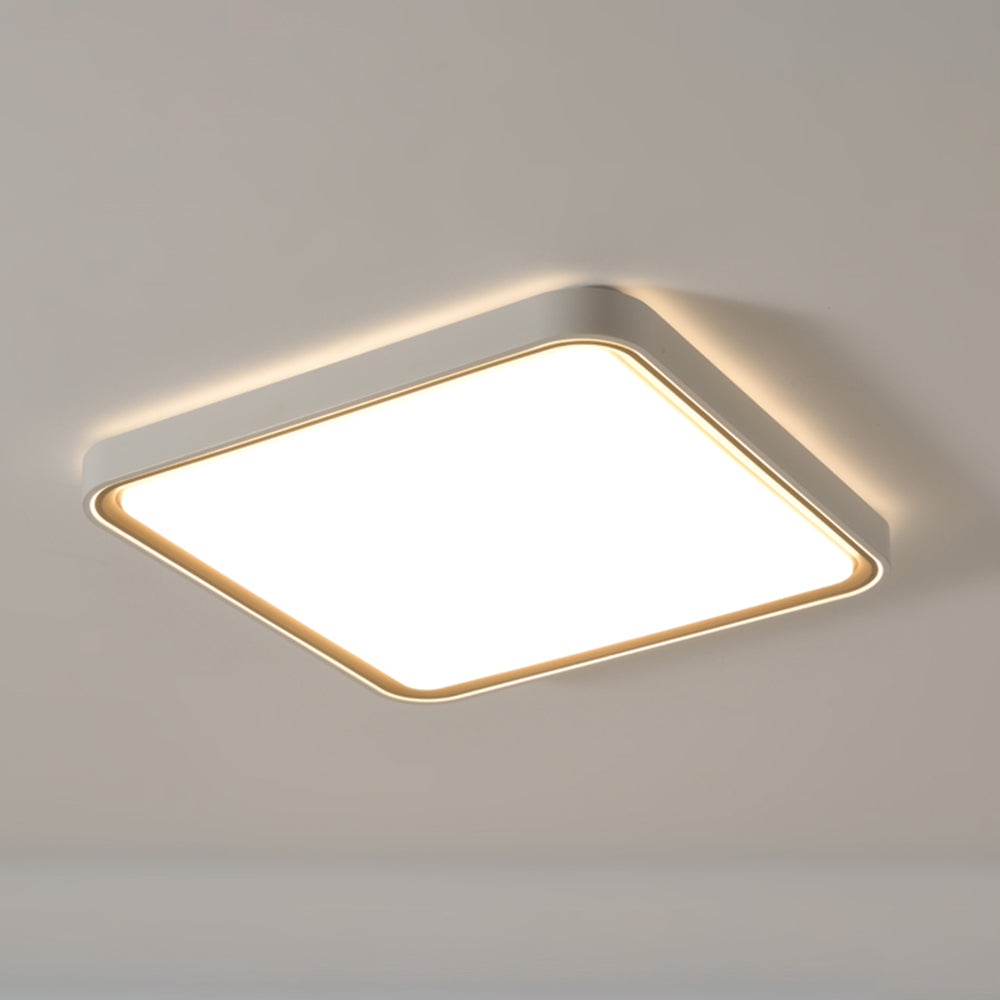Arisha Minimalist Round/Square Metal/Acrylic Flush Mount Ceiling Light, Gold - Neutralighting