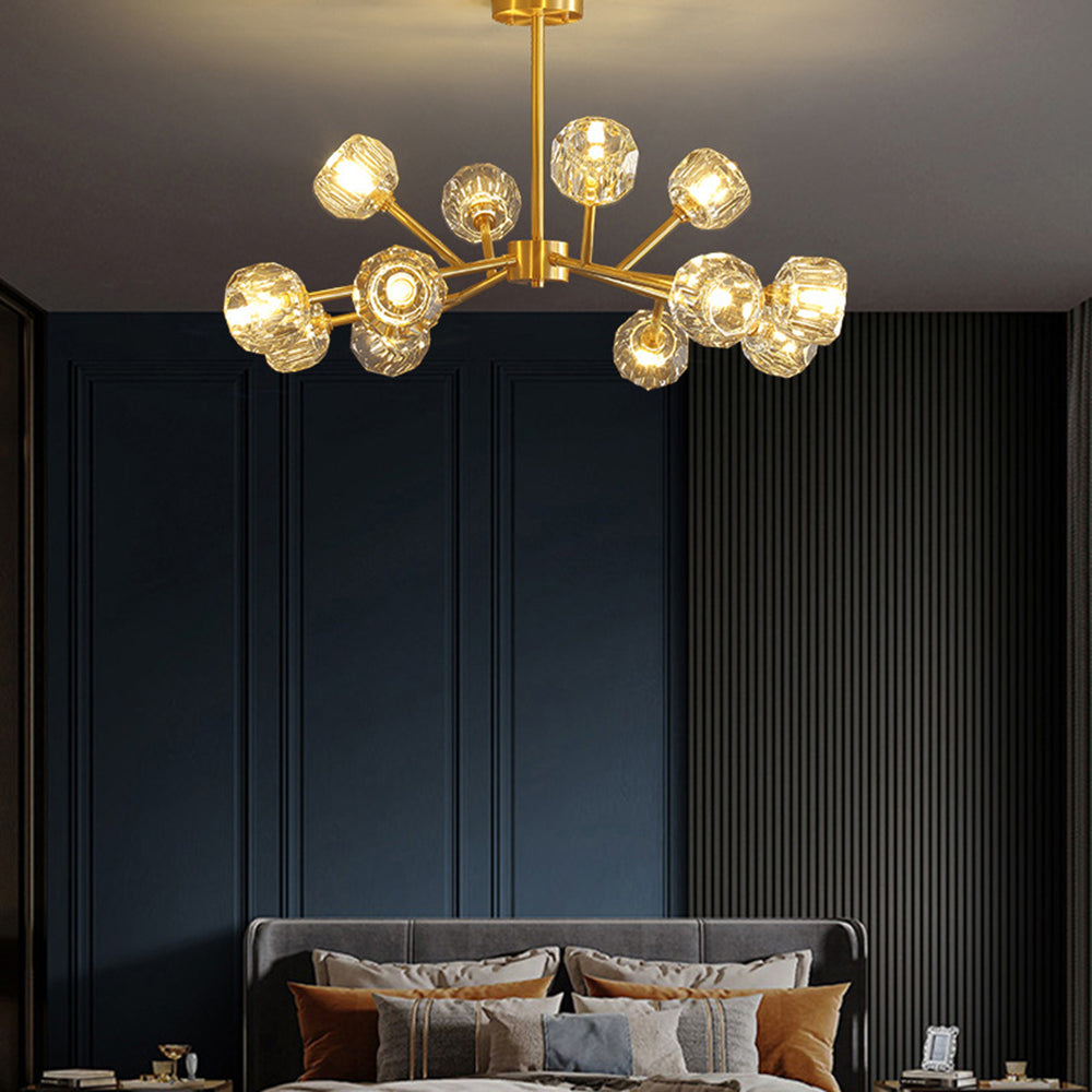 Valentina Modern Blown Metal Pendant Light, Gold - Neutralighting