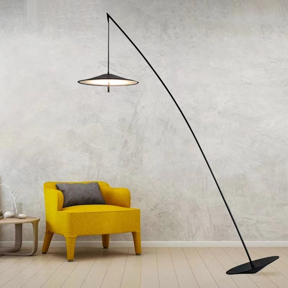 Salgado Frisbee Fishing Rod Floor Lamp, Living Room - Neutralighting