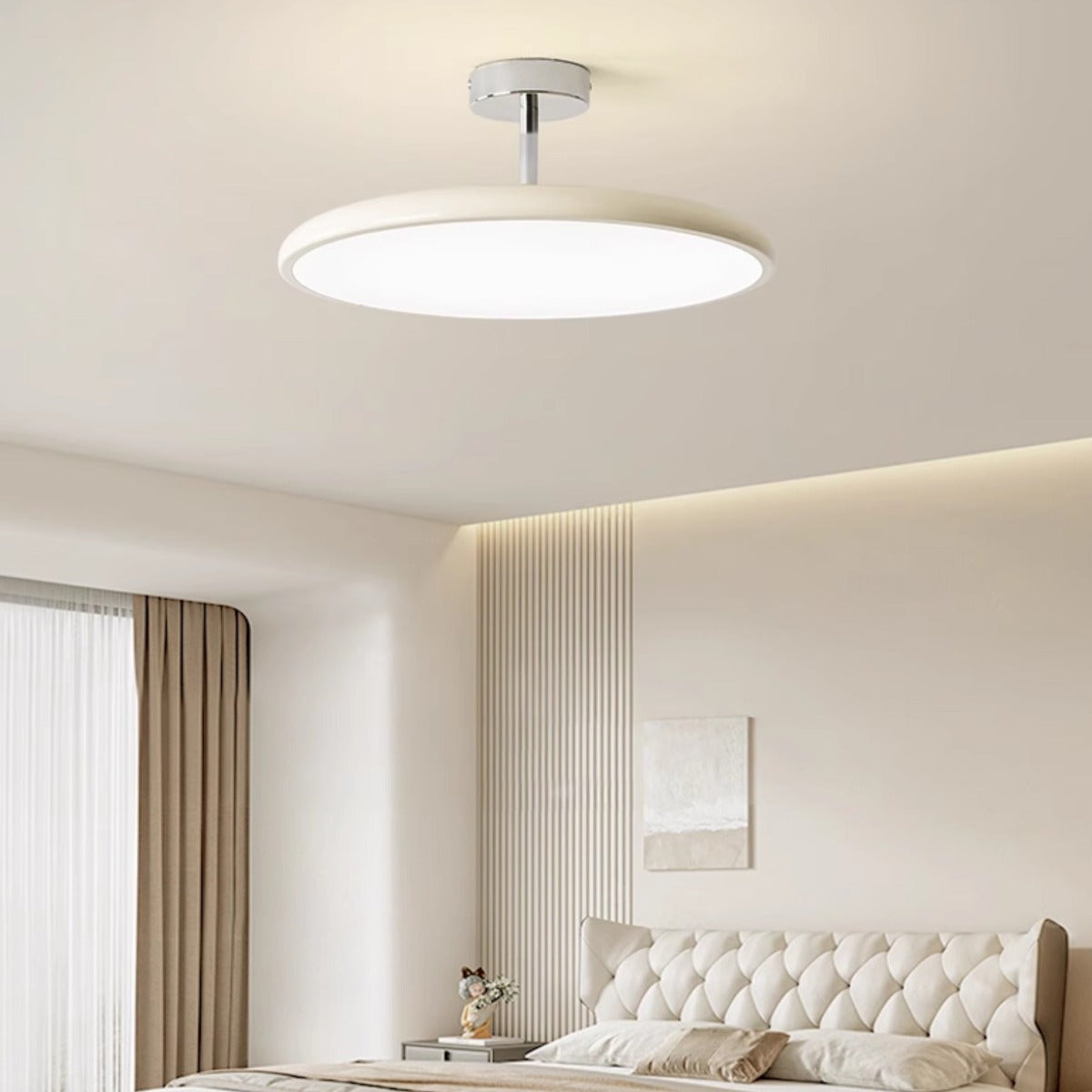 Valentina Vintage Flush Mount Ceiling Light Metal Red/White/Green LED Bedroom - Neutralighting