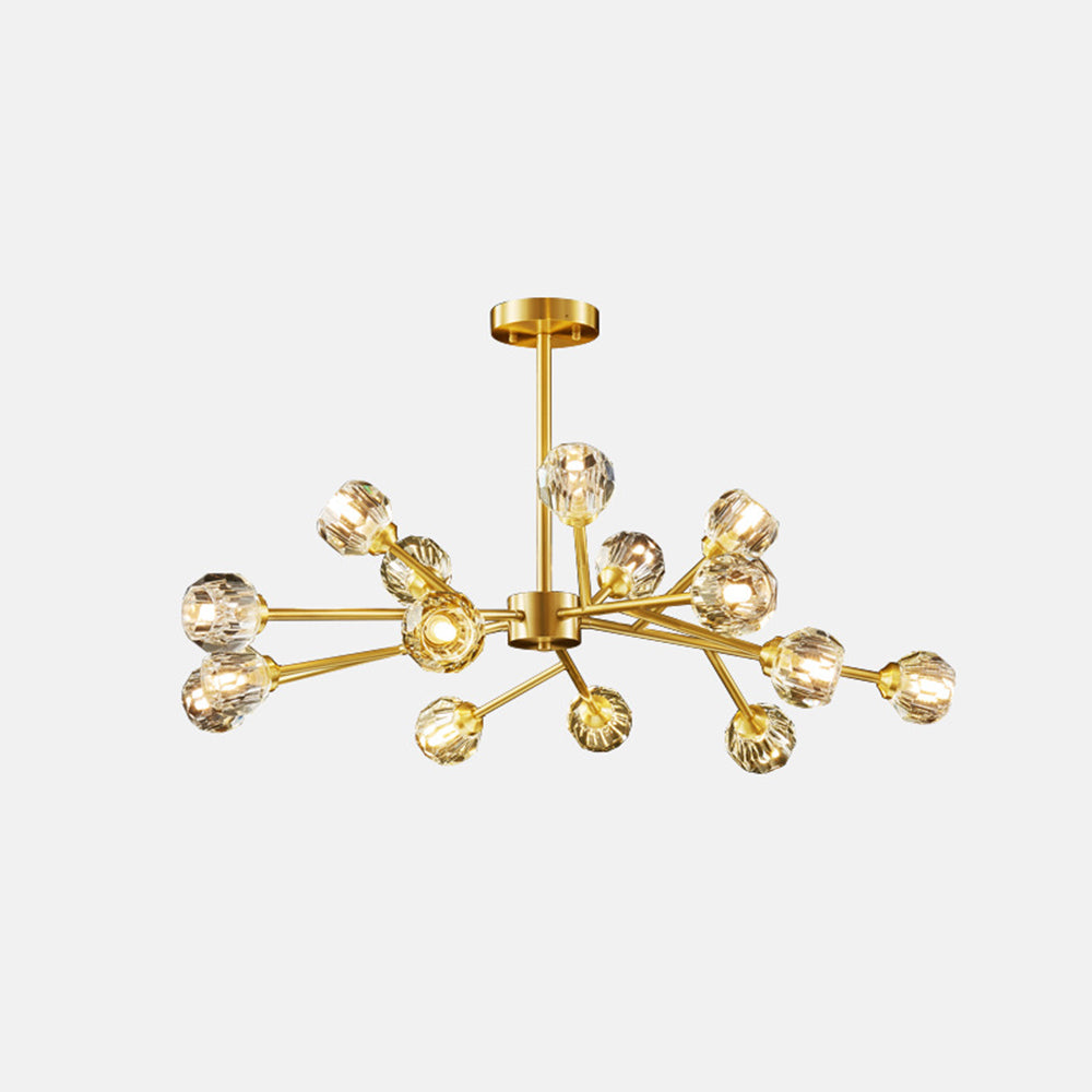 Valentina Modern Blown Metal Pendant Light, Gold - Neutralighting