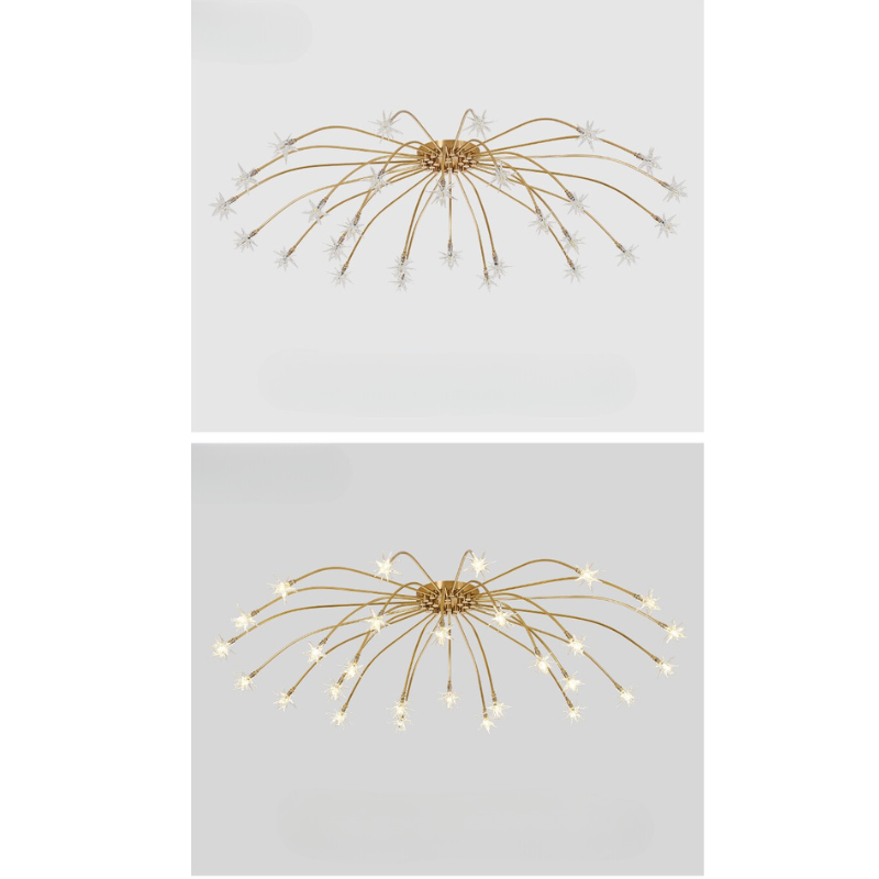 Arisha Art Deco Starry Flush Mount Ceiling Light - Neutralighting