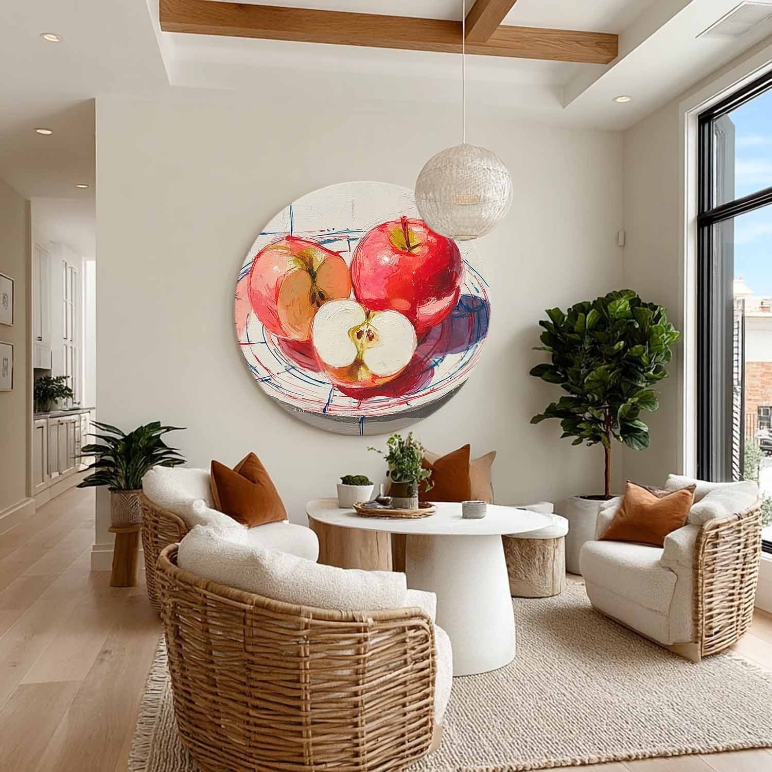 Red Apple Still Life Oil Canvas Art